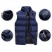 Mens Big Size Stand Collar Thick Warm Down Cotton Padded Casual Vest Coat