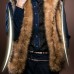 Mens Faux Fur Big Hooded Coat Winter Thick Warm Fashion Casual Vest