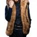 Mens Faux Fur Big Hooded Coat Winter Thick Warm Fashion Casual Vest