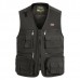 Mens Multi Big Pockets Outdoor Fishing Vest Solid Color Photographic Waistcoats