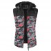 Mens Camo Patchwork Detachable Hooded Thick Warm Padded Vest