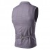 Mens British Style Slim Fit Business Fashion Casual Double Breasted Waistcoats