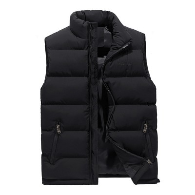 Thick Warm Sleeveless Coat Stand Collar Inluslated Padded Vest for Men Plus Size M  4XL