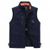 Men Outdoor Plus Size Stand Collar Fashion Water Repellent Fishing Vest