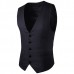 Formal Business Gentleman Slim Fit Single  breasted Pure Color Fashion Waistcoat Men Suit Vest