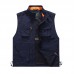 Outdoor Utility Plus Size Multi Pockets Mesh Breathable Photography Fishing Work Vest for Men