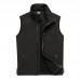 Mens Outdoor Soft Shell Sport Warm Solid Color Stand Collar Sleeveless Vest