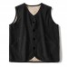 Men SingleBreasted Corduroy Vintage Vest