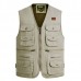 Outdoor Photography Fishing Multi  pocket Tactical Functional Cotton Sleeveless Vest