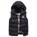 Winter Casual Thick Warm Detachable Hooded Quilted Vest Sleeveless Coat for Men