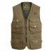 Outdoor Photography Fishing Multi  pocket Tactical Functional Cotton Sleeveless Vest