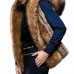 Mens Faux Fur Big Hooded Coat Winter Thick Warm Fashion Casual Vest