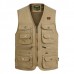 Outdoor Photography Fishing Multi  pocket Tactical Functional Cotton Sleeveless Vest