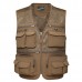 Mens Outdoor Fishing Spring Autumn Multi  pocket Mesh Photojournalist Loose Vest Waistcoat