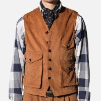 Mens Retro Corduroy Vest Multi Pockets Sleeveless Coat Tops