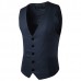 Formal Business Gentleman Slim Fit Single  breasted Pure Color Fashion Waistcoat Men Suit Vest