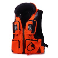 Mens Multi Pockets Sea Fishing Clothes Floating Objects Removable Life Jacket Vest