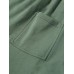 Men Wide Leg Pocket Drawstring Casual Pants Jogger Trousers