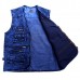 Mens Denim Multi  pocket Fishing Photography Outdoor Casual Vest