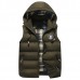 Winter Casual Thick Warm Detachable Hooded Quilted Vest Sleeveless Coat for Men