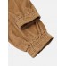 Mens Corduroy Seam Detail Solid Color Drawstring Elastic Cuffed Pants