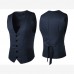 Formal Business Gentleman Slim Fit Single  breasted Pure Color Fashion Waistcoat Men Suit Vest