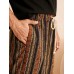 Men Ethnic Style Striped Loose Drawstring Waist Casual Pants