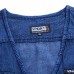 Mens Denim Photography Blue Zipper Multi Pockets Fishing Outdoor Casual Vest